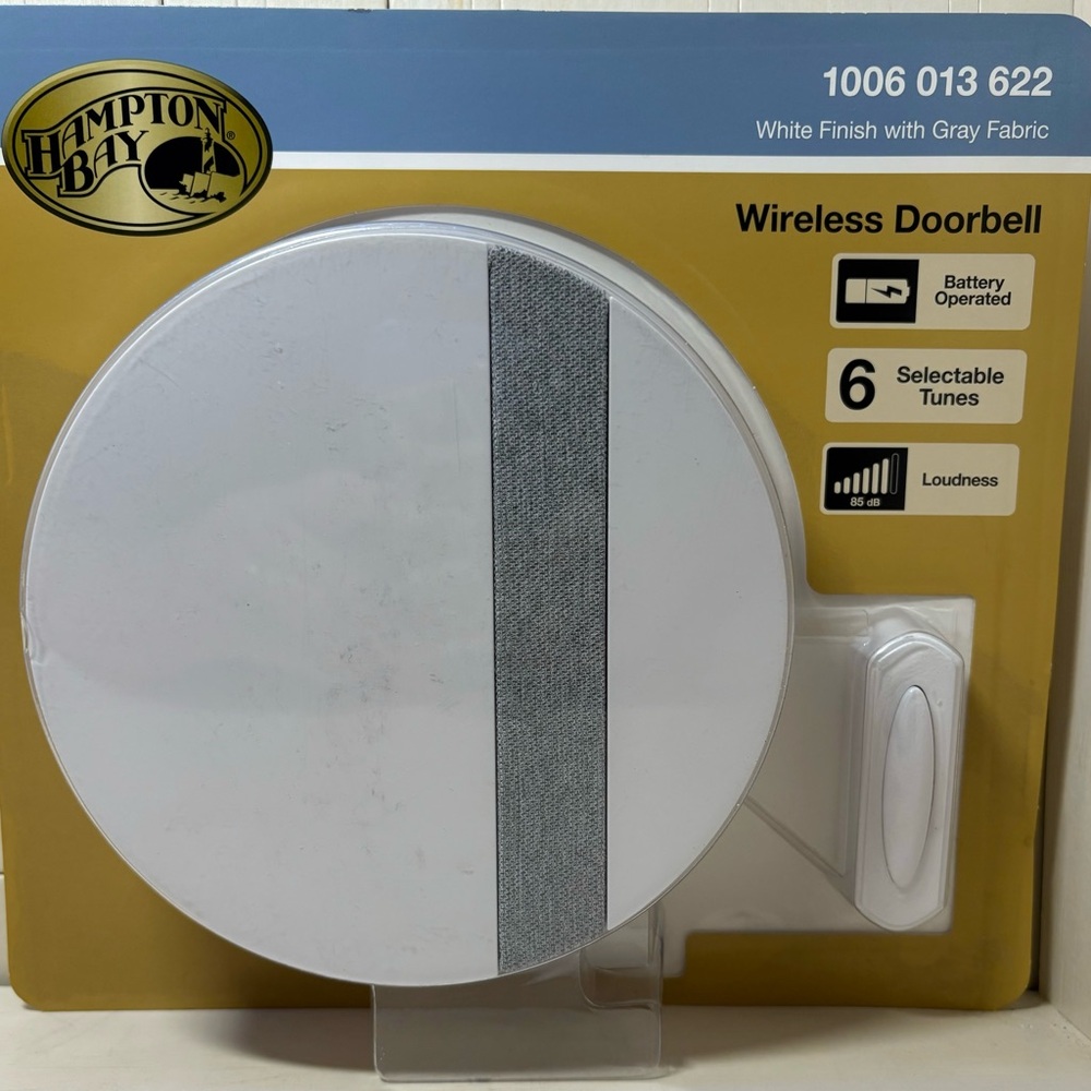 Hampton Bay Wireless Doorbell in White and Gray